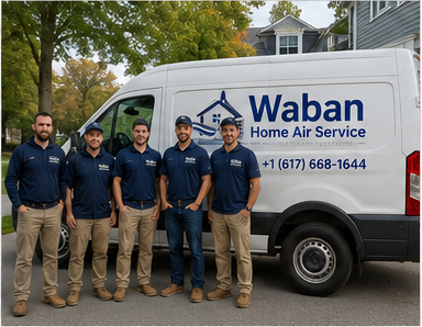 The Waban Home Air Service commercial duct cleaning team in Newton, MA